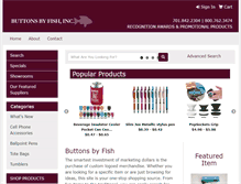 Tablet Screenshot of buttonsbyfish.com